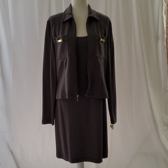 PG COLLECTIONS WOMEN'S COMFORT 2PC DRESS SIZE 14 - Picture 4 of 16